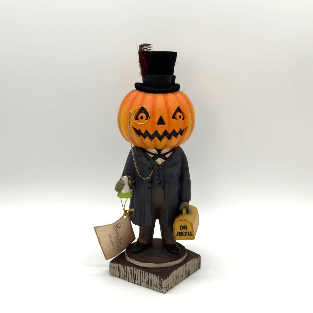 Bethany Lowe Pumpkin Head Dr Jekyll Halloween Figure New